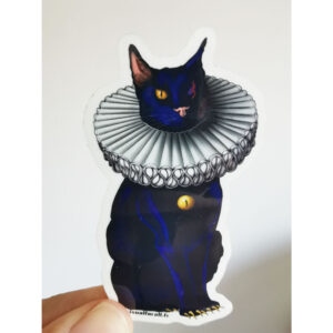 Sticker vinyle “Chat noir mystique”