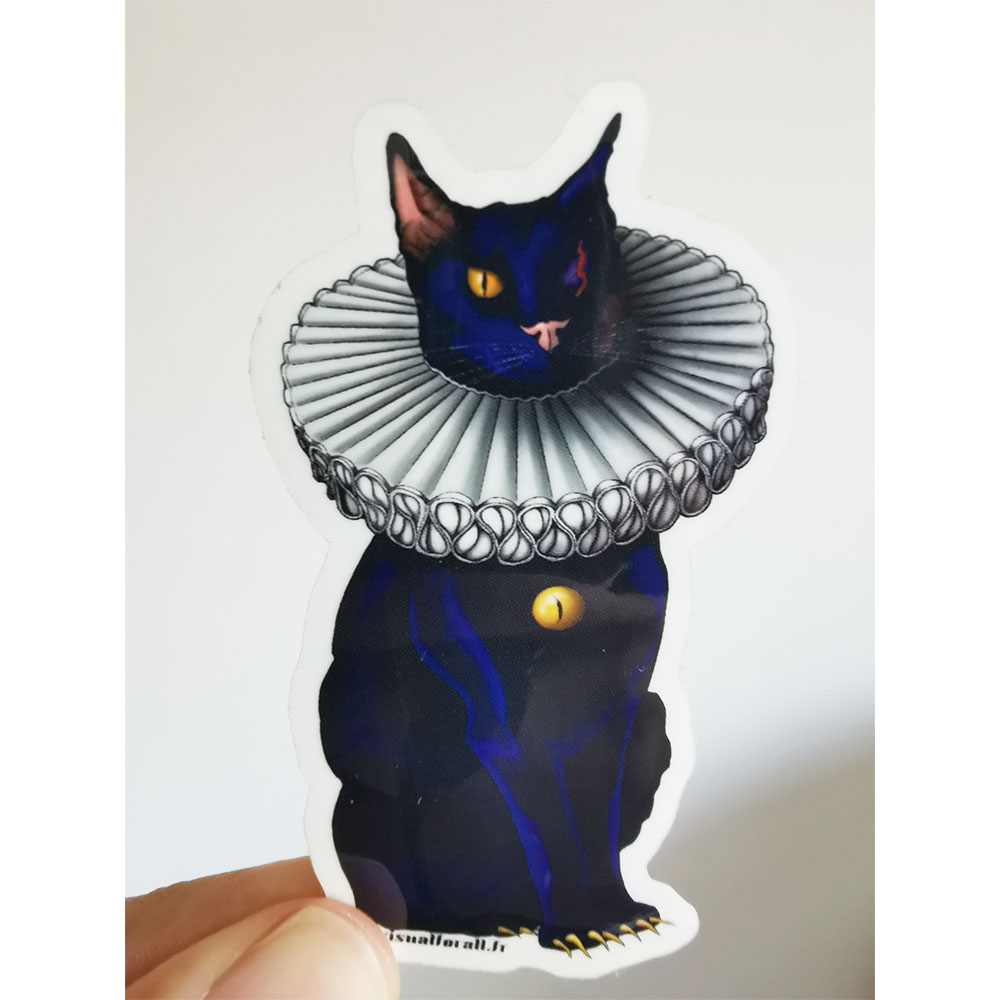 Sticker vinyle “Chat noir mystique”