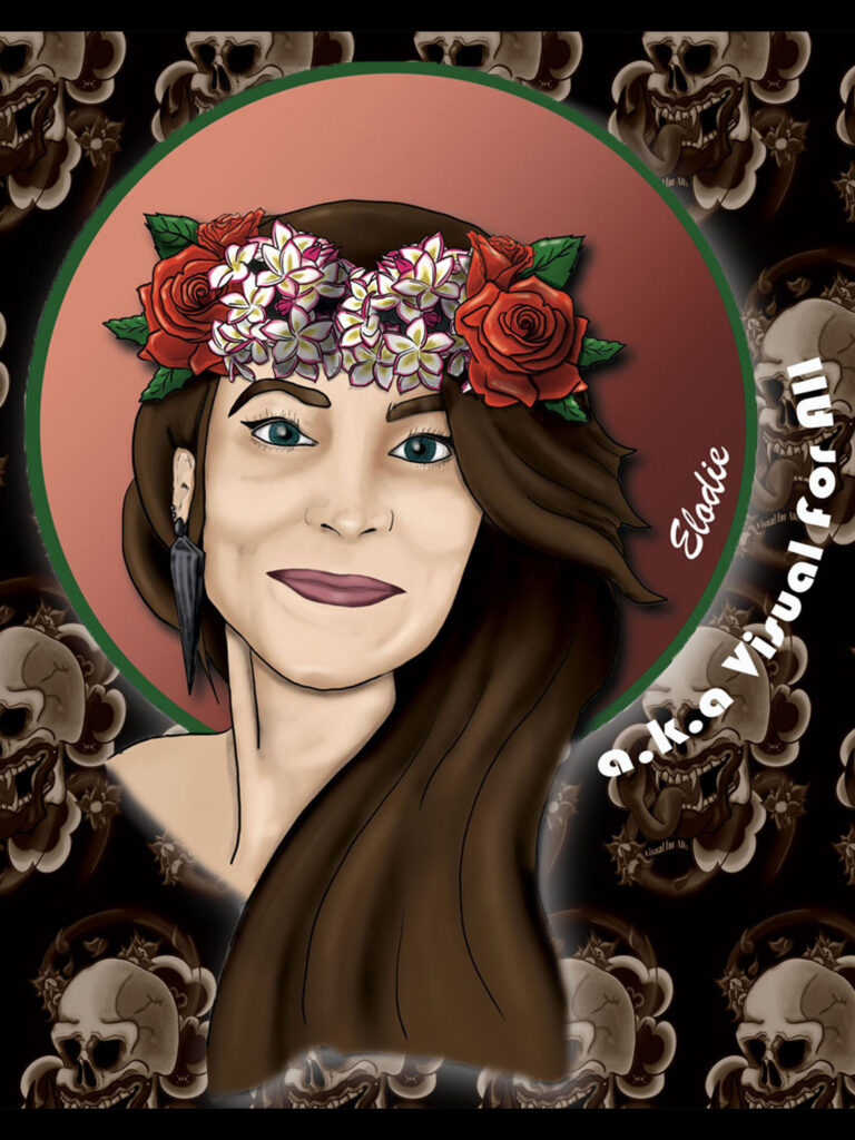 Image illustrée portrait de la créatrice du site Elodie 